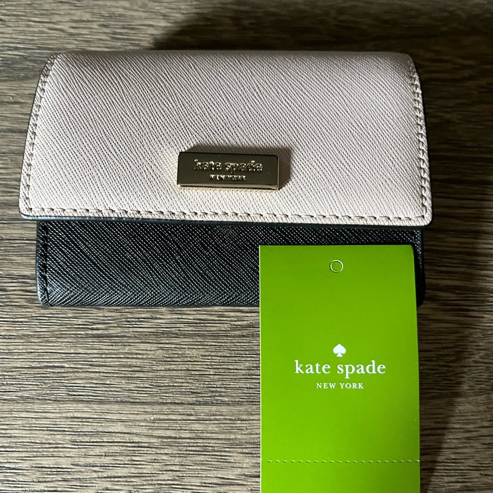 Kate Spade Laurel Way Christine Small Wallet WLRU5476 Warm Beige / Black